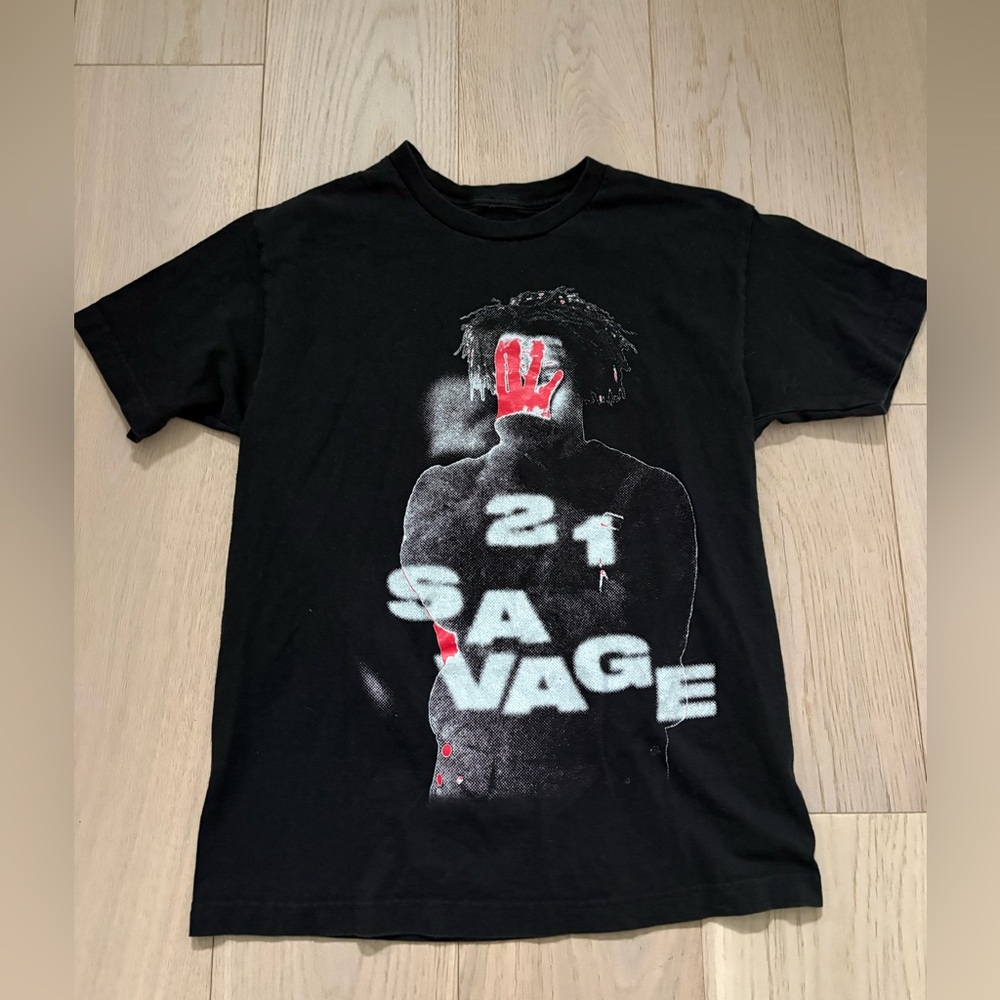 2023 Drake 21 Savage Tour It's All a Blur Signature Unisex T-shirt Sz Med Black